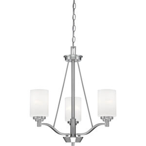 Durham 3 Light 20.5 inch Satin Nickel Chandelier Ceiling Light